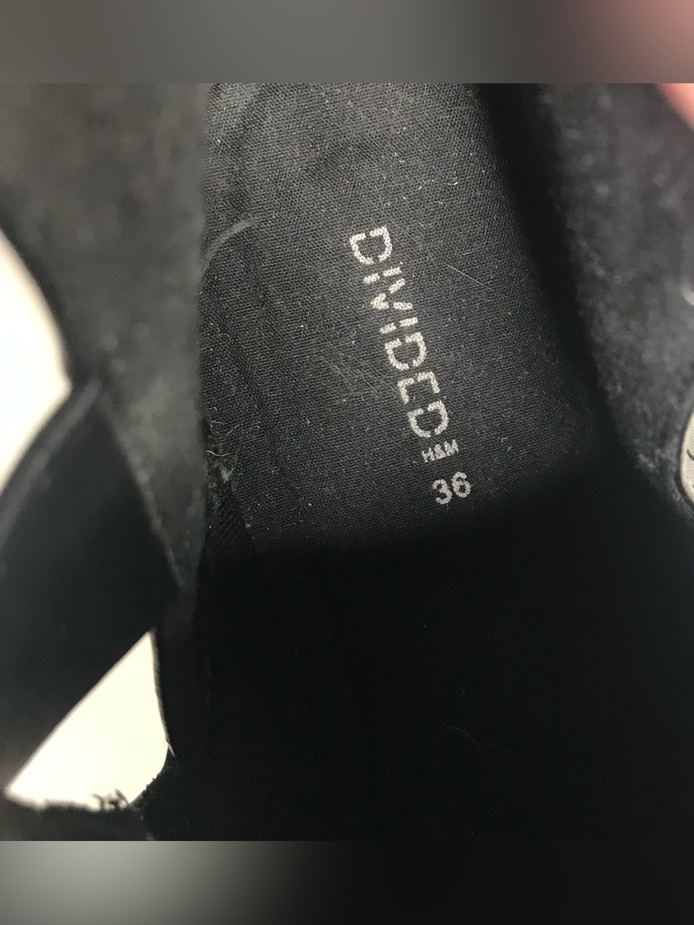 H&M Divided Faux Leather Black Cut-out Low Heel Moto Ankle Boot Size 5.5 - Picture 15 of 16